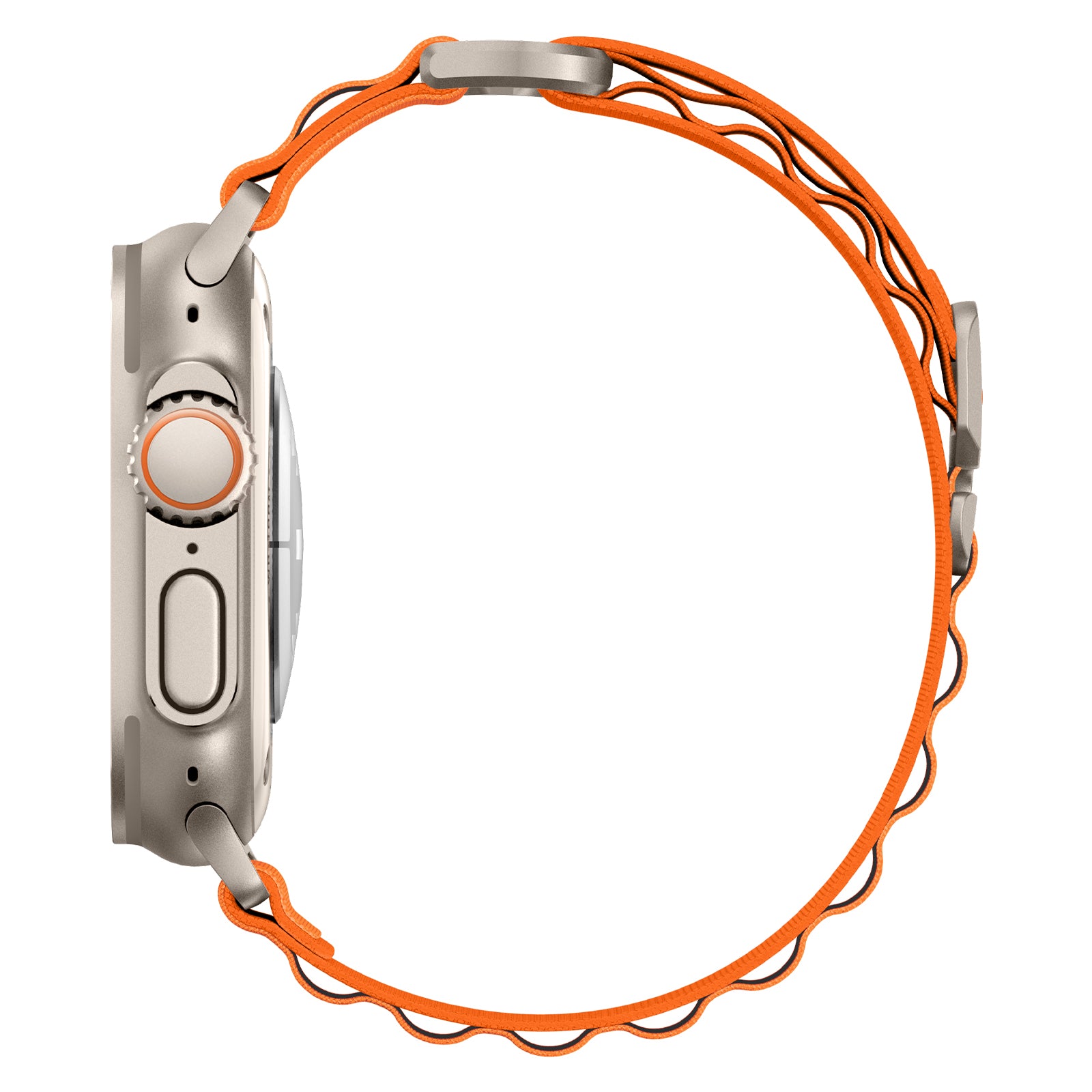 For Apple Watch Series 9 8 7 41mm / 6 5 4 SE (2023) SE (2022) SE 40mm / 3 2 1 38mm Loop Nylon Sport Watch Band - Orange For Apple Watch Series 9 8 7 41mm / 6 5 4 SE (2023) SE (2022) SE 40mm / 3 2 1 38mm Loop Nylon Sport Watch Band - Orange